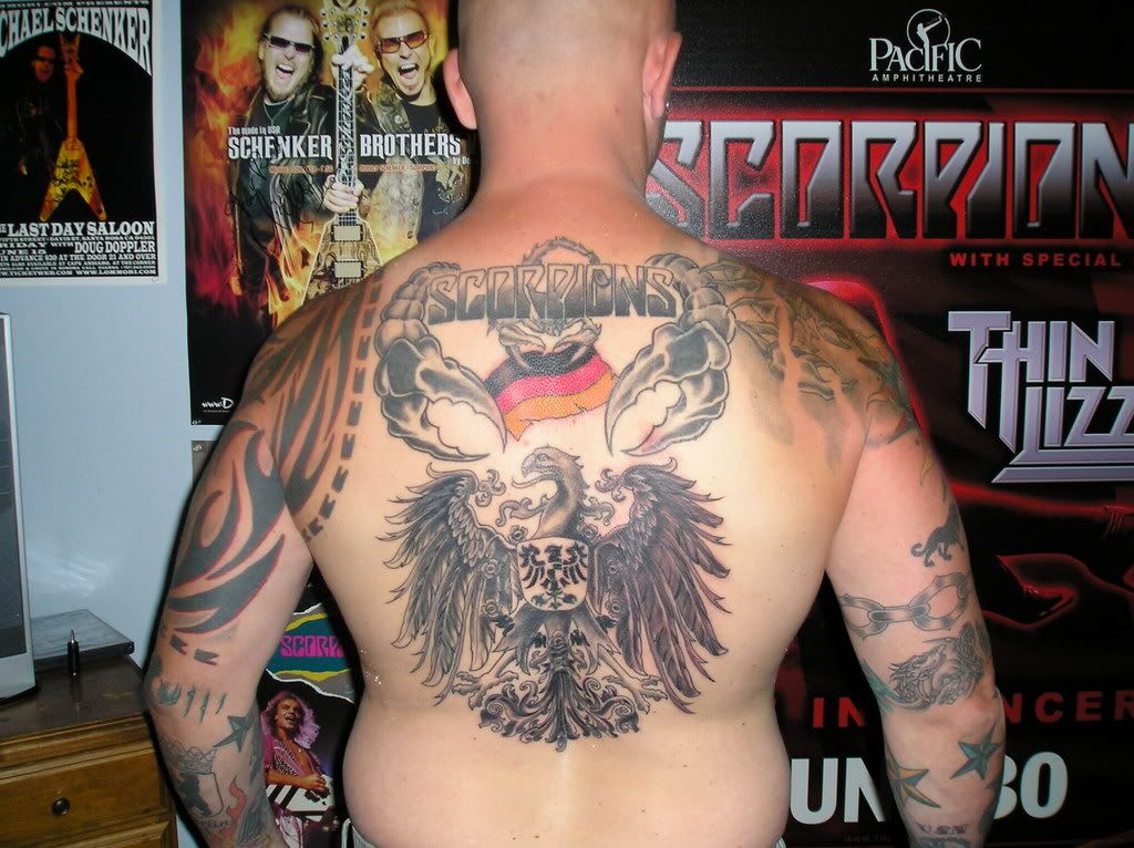 the Scorpions & Rudi's German heritage! Rudi Ray's full back tattoo's: