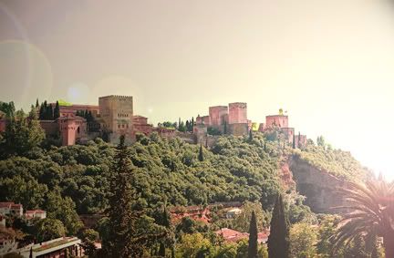Alcazaba in Granada at sundown Pictures, Images and Photos