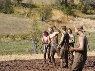 mud football outline