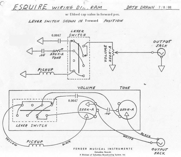 Esquire Wiring Q | Telecaster Guitar Forum