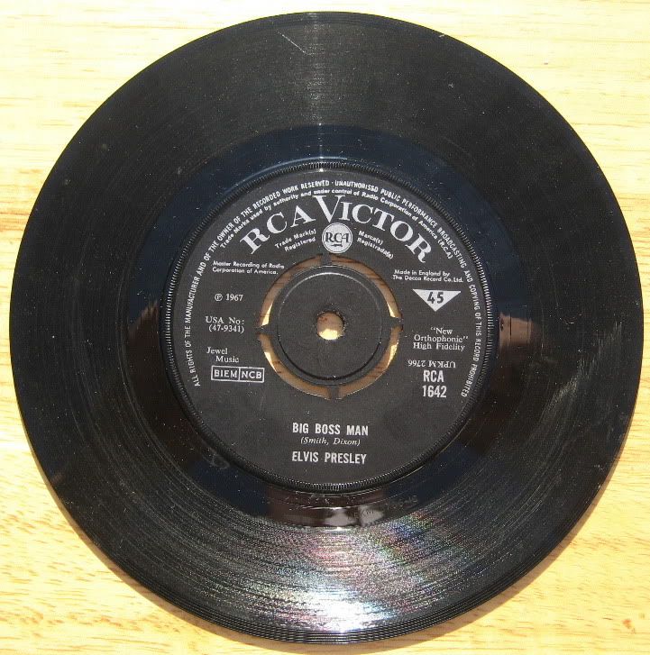 Elvis Presley - Big Boss Man,in A Plain Sleeve, B/w You Don't Know Me, 1967 (rca 1642)