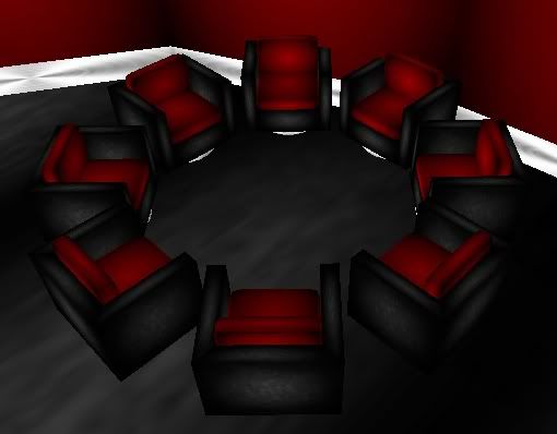 Black Red Group Chairs