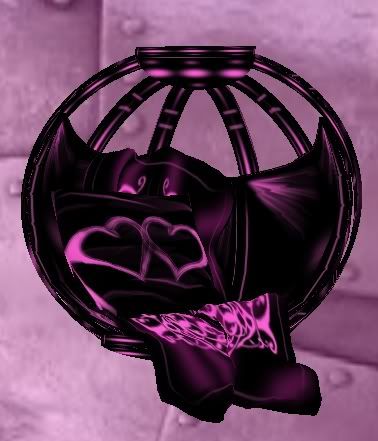 pink black kissing chair