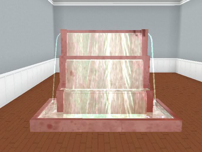 pink metal fountain