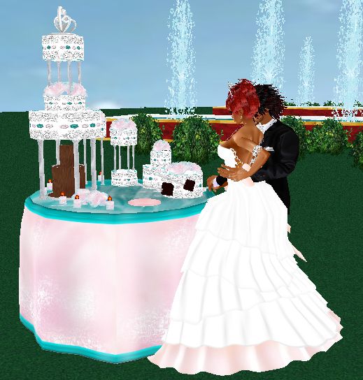 pink teal wedding 4