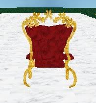 red gold wedding throne