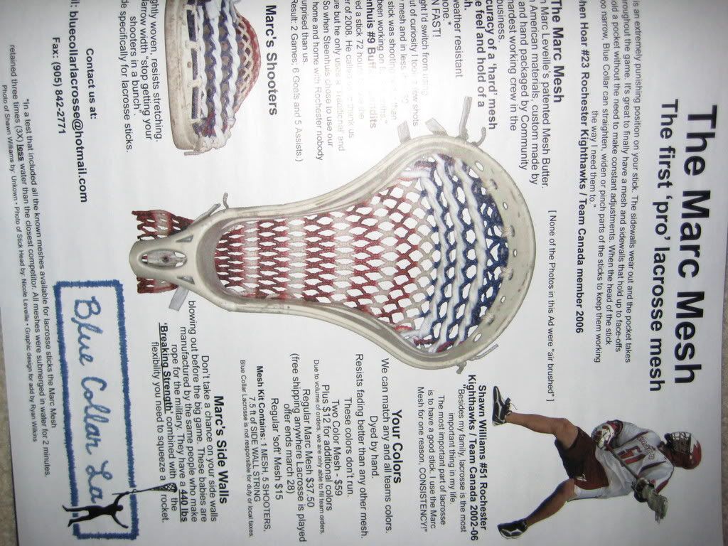 colored lacrosse mesh