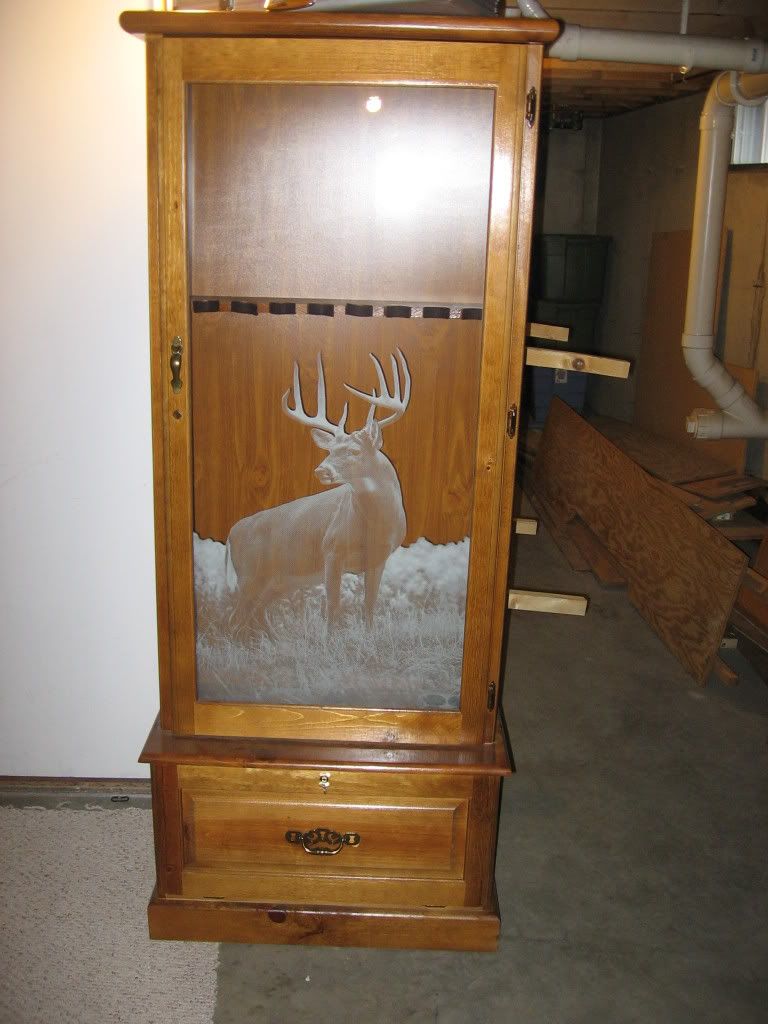 Here's some pics of the gun cabinet Jg let me no what you think.