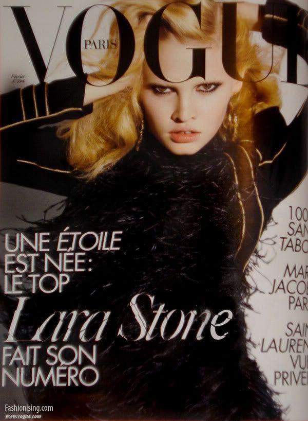 Undoubtedly one of my favourite models Vogue Paris has dedicated its cover