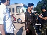 Rihanna on the set of Run This Town music video, August 2009