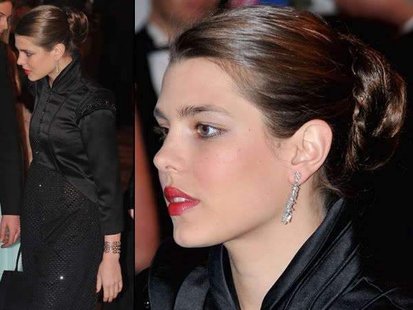 Charlotte Casiraghi in red lipstick