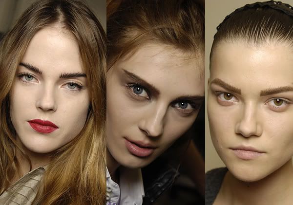 Thick, dark eyebrows trend