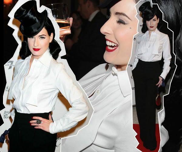 Dita Von Teese Dita Von Teese sexes up the Tuxedo Trend These made me 