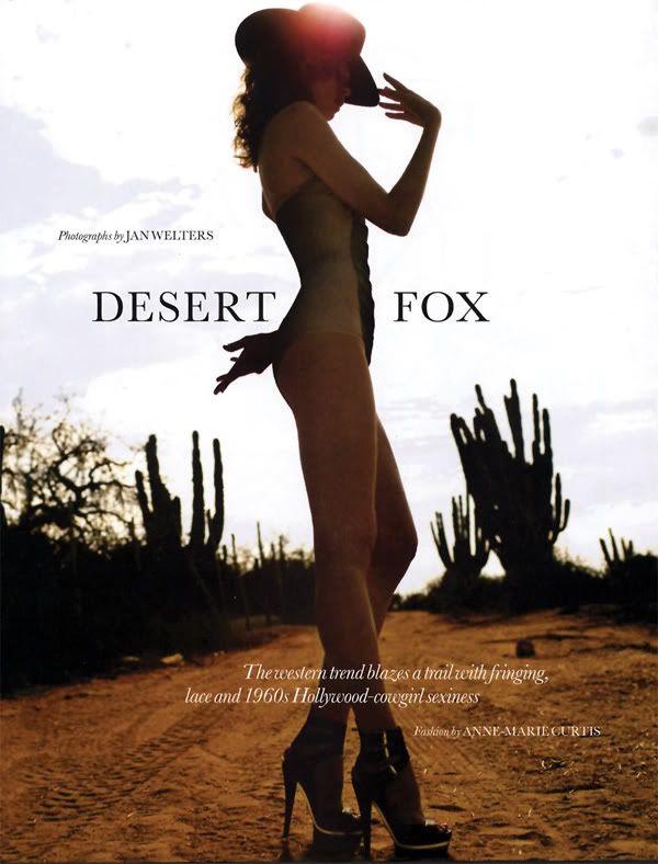 Desert Fox - Elise Crombez in Elle UK