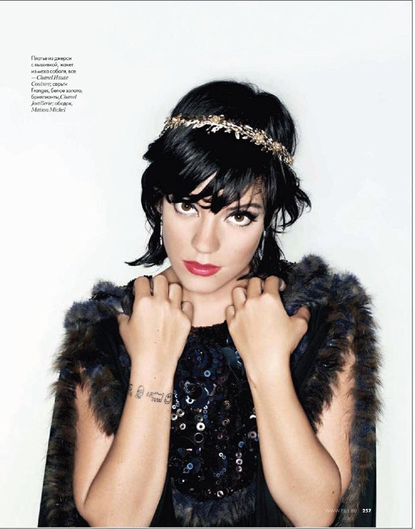 Lily Allen by Karl Lagerfeld: Elle December 2009