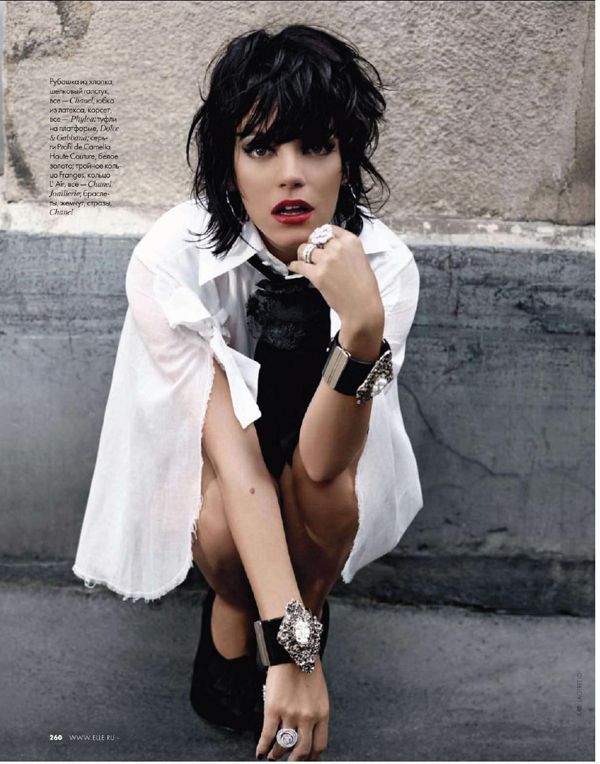 Lily Allen by Karl Lagerfeld: Elle December 2009