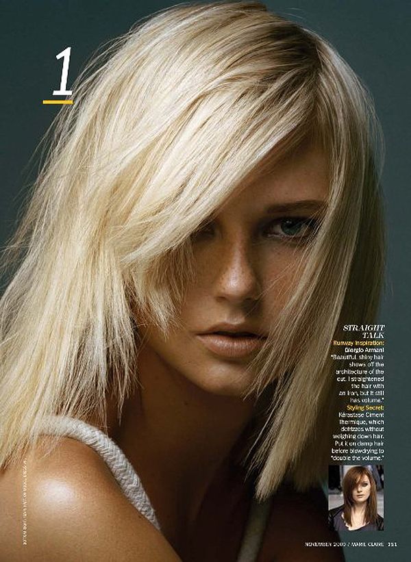 Peroxide blonde with fringe: 5 ways to wear it > Hairstyles & Hair Cuts