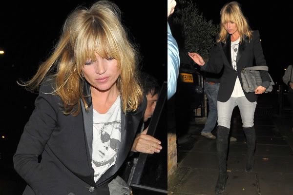 kate moss skinny. Kate Moss in a black dinner