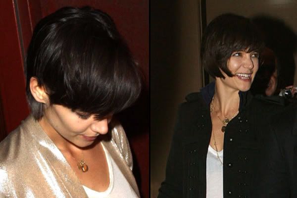 Katie Holmes hairstyle - short cropped bob