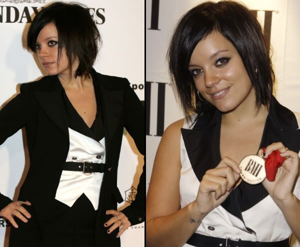 Lily Allen short hairstyle bob