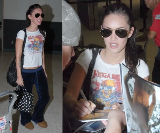 the LNA Deep V Tee Shirt seen on Megan Fox I love the look of this t shirt