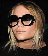 Mary-Kate Olsen in round-framed gradient sunglasses