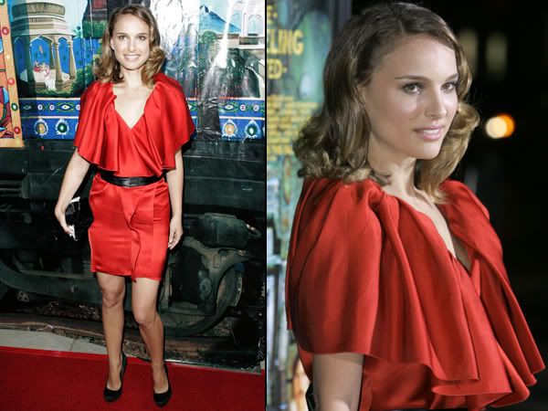 Natalie Portman Casual Wear. How to wear: Red