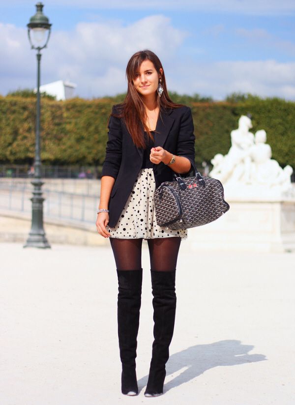 Street Style: Over the knee boots, Paris