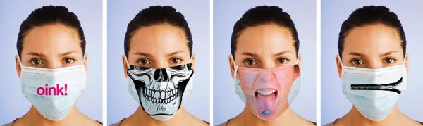Swine flu chic face masks
