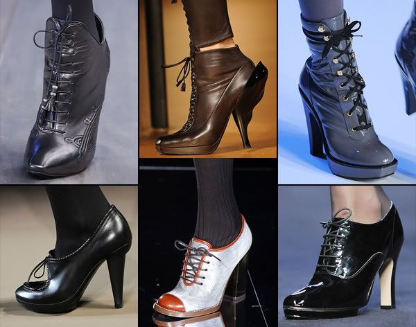Lace-up shoes and boots trend 2008