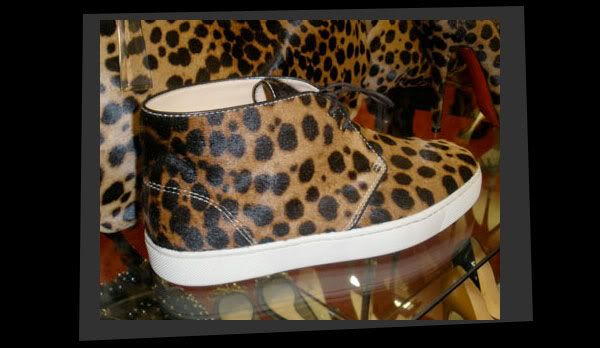 Christian Louboutin leopard print sneakers