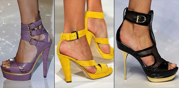 Ankle straps and buckles 2009 shoe trend