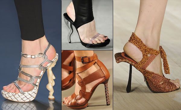 Feature / sculptured heels 2009 shoe trend