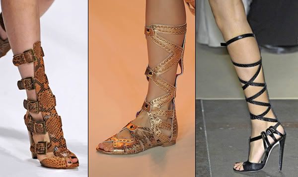 Gladiator sandals and heels 2009