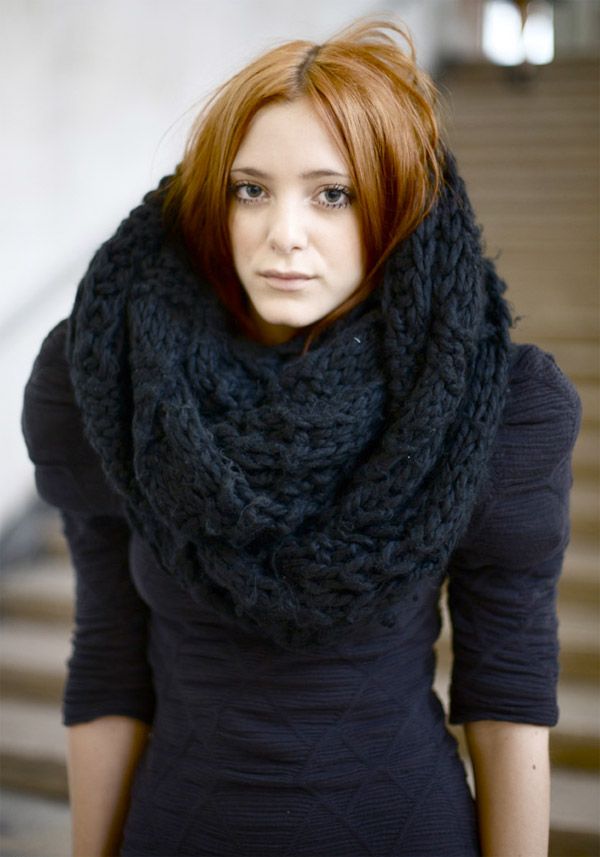 chunky knit scarf