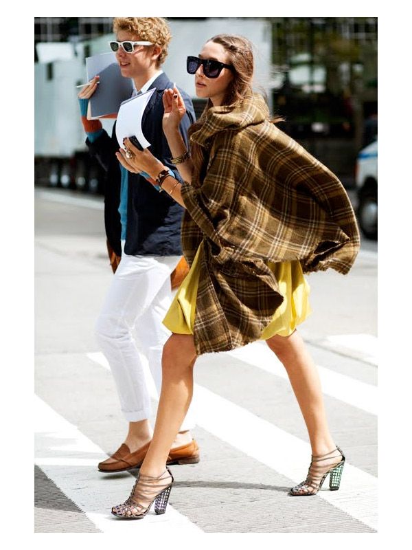 Cape trend on the street, New York