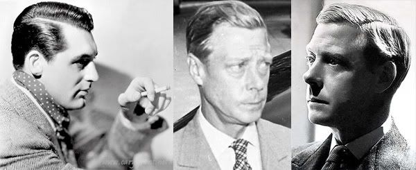 Cary Grant Prince Edward VIII Duke of Windsor hair style