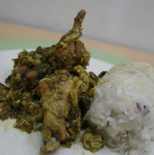 Ayam Masak di Buluh dan Nasi Jaha