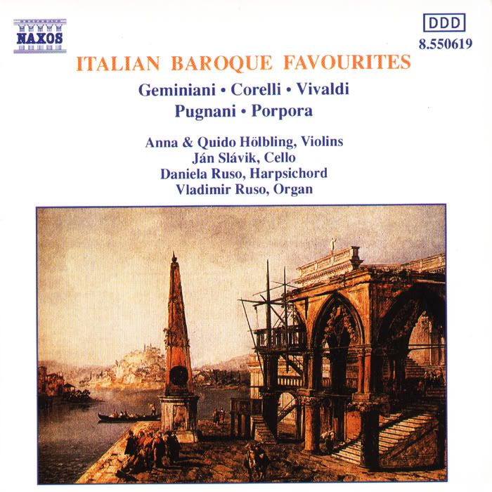 Jan Slavik - cello, Daniela Ruso - harpsichord, Vladimir Ruso - organ, Quido Holbling - violin, Anna Holbling - violin - Vivaldi, Geminiani, Corelli, Pugnani, Porpora - Italian Baroque Favourites