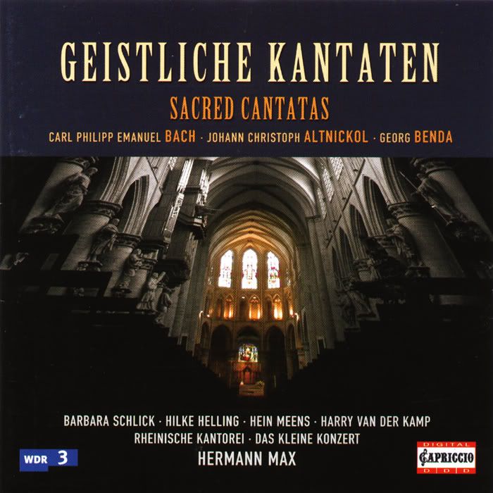 Rheinische Kantorei, Das Kleine Konzert, Barbara Schlick - soprano, Hermann Max - conductor - Rheinische Kantorei, Das Kleine Konzert - Sacred Cantatas
