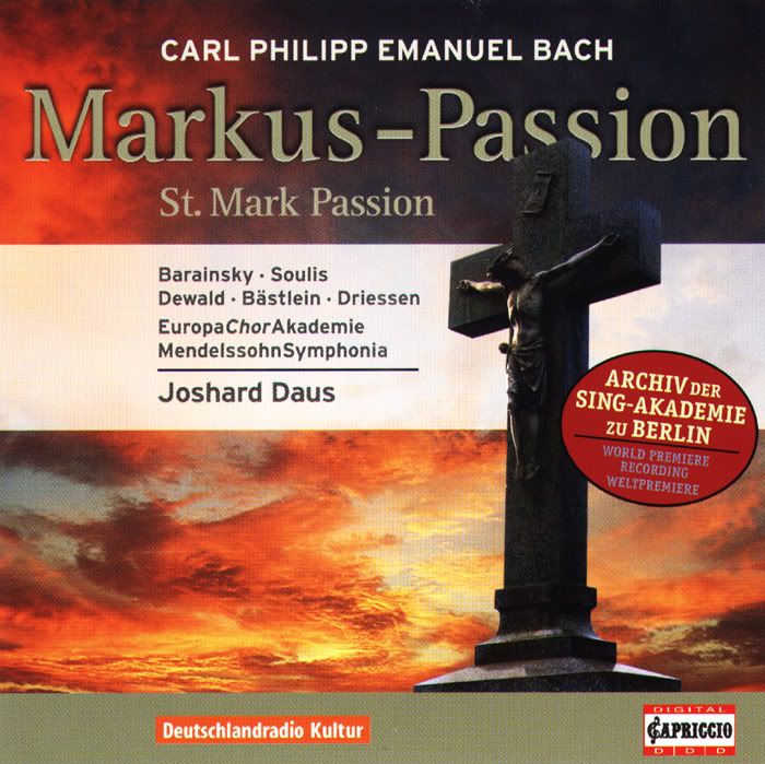 Europa Chor Akademie, Mendelssohn Symphonia - Carl Philipp Emanuel Bach - Markus-Passion