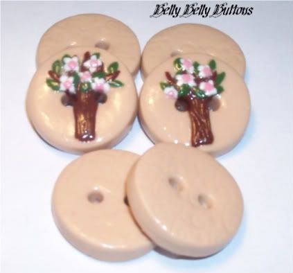 White Blooming Sweet Magnolia Mama Coat Buttons Set of 6