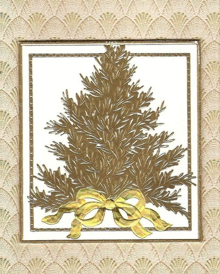 Gold Embossed Tree on Wallpaper Pictures, Images and Photos