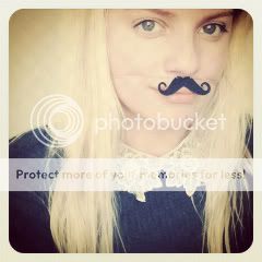 Kitsch super curly moustache necklace   choose chain length and colour 