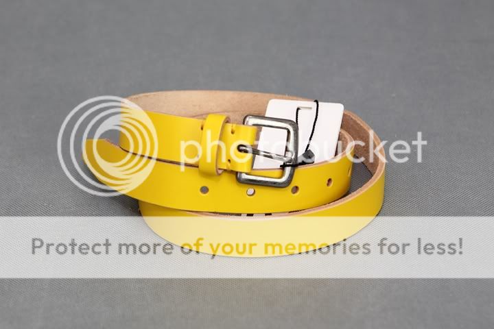 11AW NIB YELLOW 2.5CM PLAIN VIETLLO BELT  