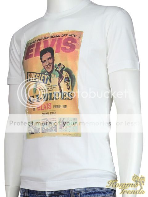 11SS NWT WHITE ELVIS G I BLUES JERSEY T SHIRT  