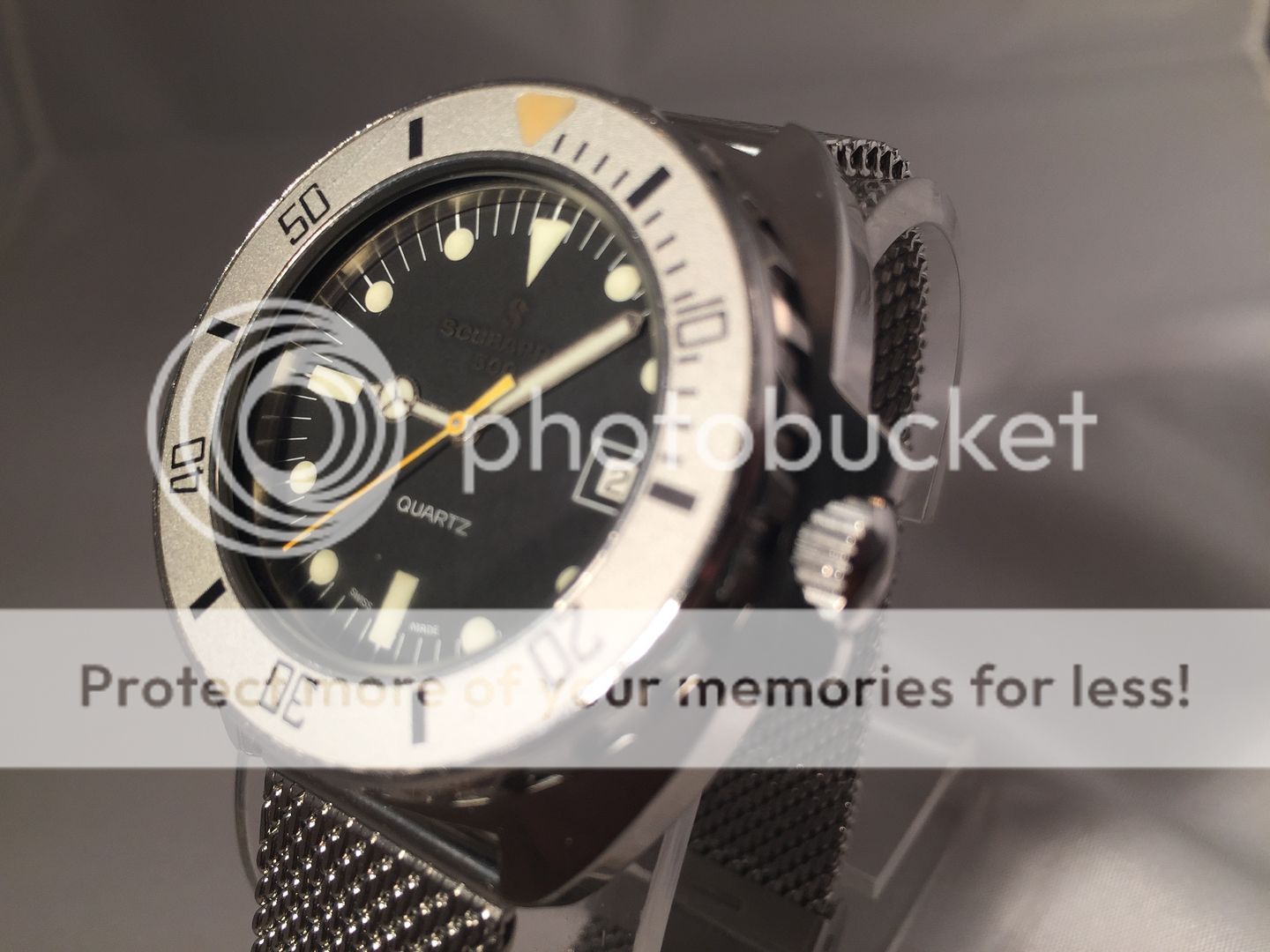 Scubapro 500 Silver Bezel New Movement IWW Serviced New Diver Mesh $750 ...